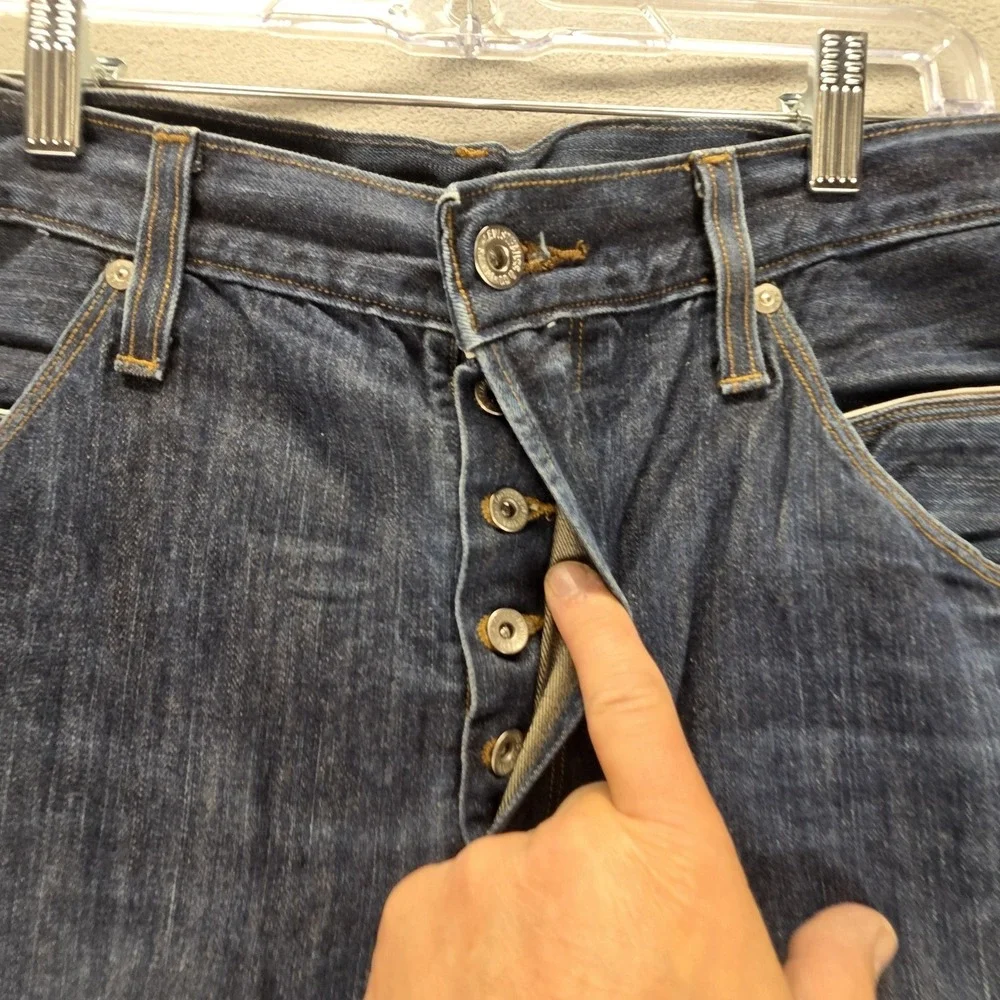 Vintage Levis Engineered Jeans Mens 36x32 Blue Buckle Back Twisted Dark Wash